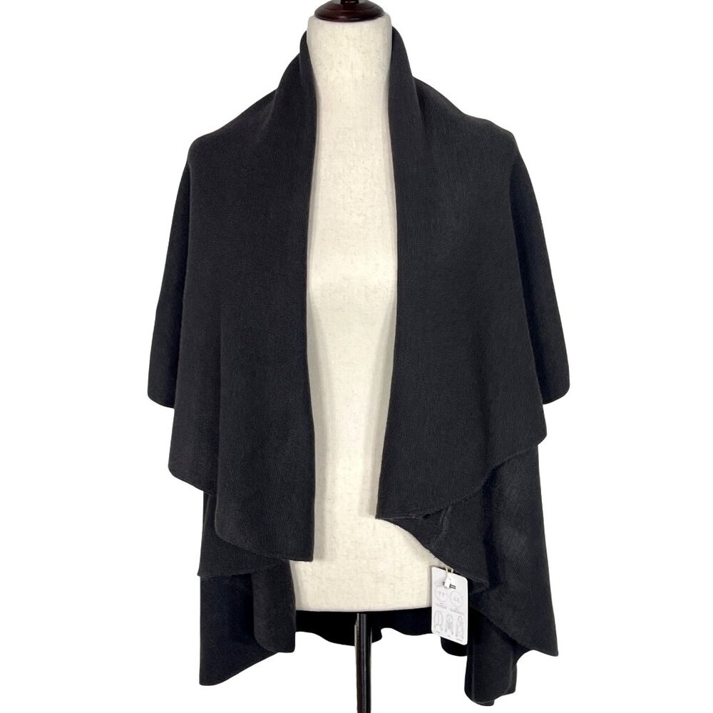 LOOK BY M The Shawl Vest in Gray Sz O/S NWT